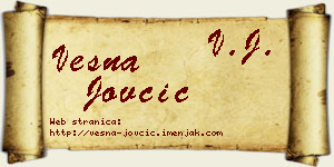 Vesna Jovčić vizit kartica